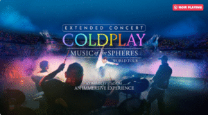 coldplay music of the spheres poster